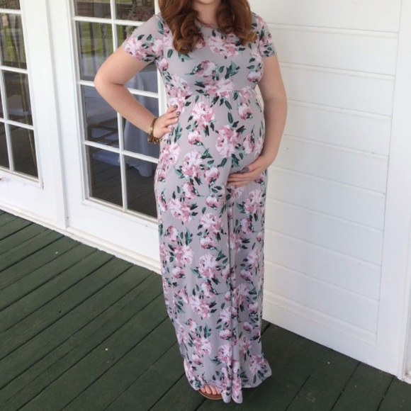 Maternity Floral Dress - Picture 1 of 6